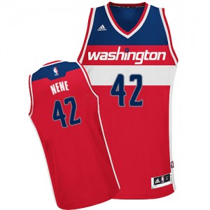 Maillot NBA Washington Wizards #42 Nene Rouge Adidas Swingman Road - Homme