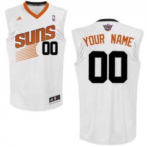 Phoenix Suns Personnalisé Adidas Home Blanc Maillot d'équipe de NBA Magasin d'usine - Swingman pour Homme