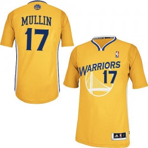 Golden State Warriors Chris Mullin #17 Alternate Authentic Maillot d'équipe de NBA - Or pour Homme