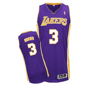 Maillot NBA Authentic Anthony Brown #3 Los Angeles Lakers Road Violet - Homme