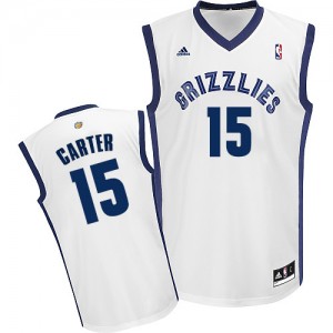 Maillot NBA Memphis Grizzlies #15 Vince Carter Blanc Adidas Swingman Home - Homme
