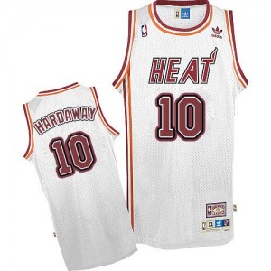 Miami Heat #10 Adidas Throwback Blanc Swingman Maillot d'équipe de NBA préférentiel - Tim Hardaway pour Homme