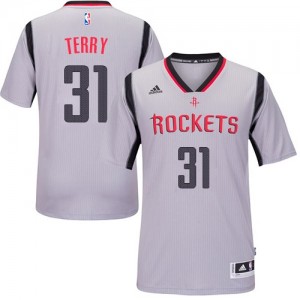 Maillot NBA Gris Jason Terry #31 Houston Rockets Alternate Swingman Homme Adidas