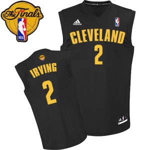 Cleveland Cavaliers #2 Adidas Fashion 2015 The Finals Patch Noir Authentic Maillot d'équipe de NBA Braderie - Kyrie Irving pour Homme