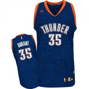 Maillot Swingman Oklahoma City Thunder NBA Crazy Light Bleu - #35 Kevin Durant - Homme