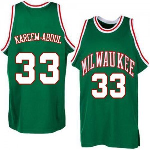Milwaukee Bucks Kareem Abdul-Jabbar #33 Throwback Authentic Maillot d'équipe de NBA - Vert pour Homme