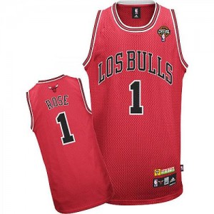 Maillot NBA Authentic Derrick Rose #1 Chicago Bulls Latin Nights Rouge - Homme