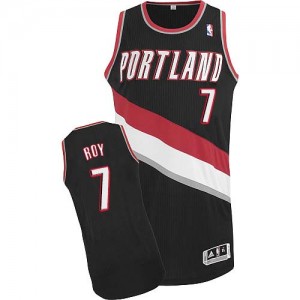 Maillot NBA Noir Brandon Roy #7 Portland Trail Blazers Road Authentic Homme Adidas