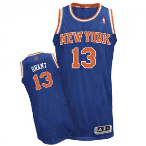 Maillot NBA New York Knicks #13 Jerian Grant Bleu royal Adidas Authentic Road - Homme