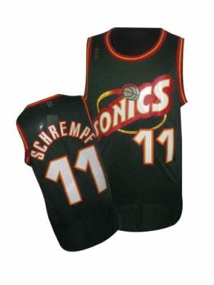 Maillot NBA Authentic Detlef Schrempf #11 Oklahoma City Thunder SuperSonics Throwback Vert - Homme