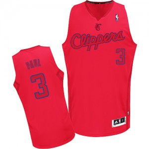 Maillot Adidas Rouge Big Color Fashion Authentic Los Angeles Clippers - Chris Paul #3 - Homme
