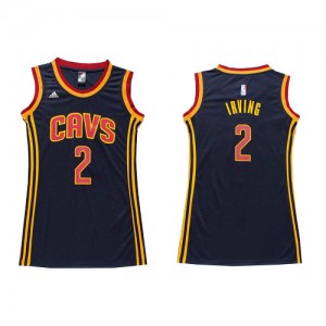 Maillot NBA Swingman Kyrie Irving #2 Cleveland Cavaliers Dress Bleu marin - Femme