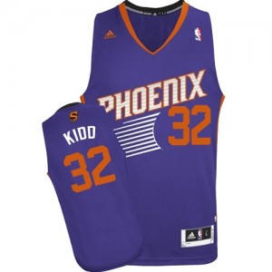 Maillot NBA Phoenix Suns #32 Jason Kidd Violet Adidas Swingman Road - Homme