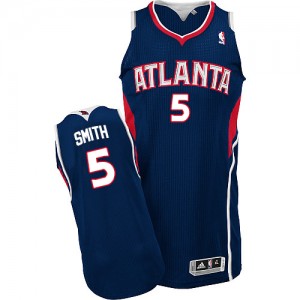 Maillot NBA Bleu marin Josh Smith #5 Atlanta Hawks Road Authentic Homme Adidas