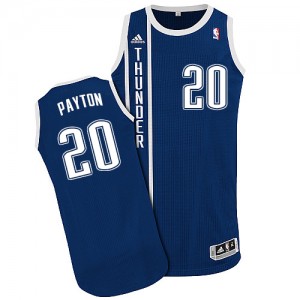 Oklahoma City Thunder #20 Adidas Alternate Bleu marin Authentic Maillot d'équipe de NBA 100% authentique - Gary Payton pour Homme