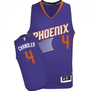 Phoenix Suns Tyson Chandler #4 Road Authentic Maillot d'équipe de NBA - Violet pour Femme