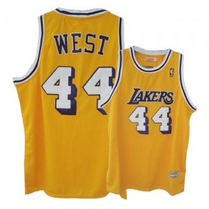 Maillot NBA Los Angeles Lakers #44 Jerry West Or Mitchell and Ness Swingman Throwback - Homme