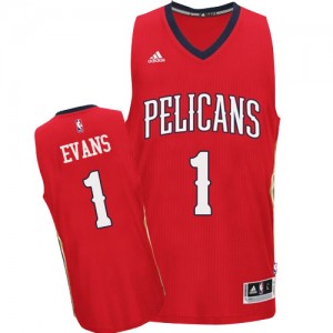 Maillot Adidas Rouge Alternate Swingman New Orleans Pelicans - Tyreke Evans #1 - Homme