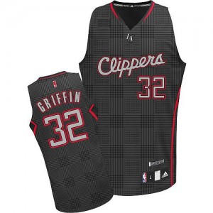 Maillot NBA Los Angeles Clippers #32 Blake Griffin Noir Adidas Swingman Rhythm Fashion - Femme