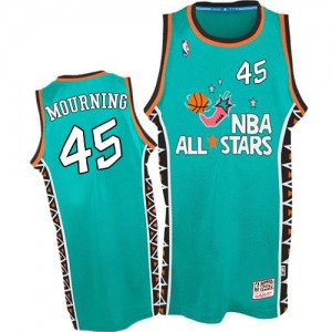 Maillot NBA Swingman Alonzo Mourning #45 Miami Heat 1996 All Star Throwback Bleu clair - Homme