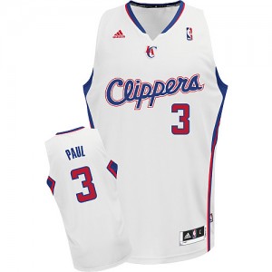 Los Angeles Clippers #3 Adidas Home Blanc Swingman Maillot d'équipe de NBA Magasin d'usine - Chris Paul pour Enfants