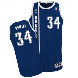 Maillot NBA Authentic Enes Kanter #34 Oklahoma City Thunder Alternate Bleu marin - Homme