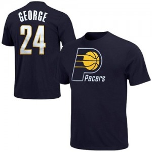 Tee-Shirt NBA Marine Paul George #24 Indiana Pacers Game Time Homme Adidas