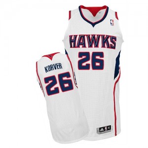 Maillot Adidas Blanc Home Authentic Atlanta Hawks - Kyle Korver #26 - Homme