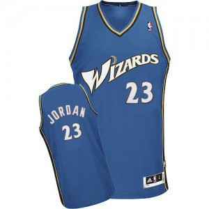 Washington Wizards Michael Jordan #23 Authentic Maillot d'équipe de NBA - Bleu pour Homme
