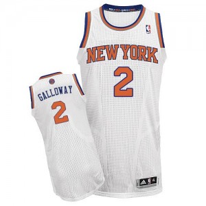 Maillot NBA New York Knicks #2 Langston Galloway Blanc Adidas Authentic Home - Homme