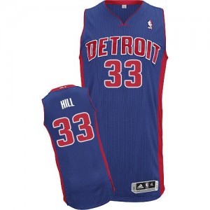 Maillot NBA Authentic Grant Hill #33 Detroit Pistons Road Bleu royal - Homme