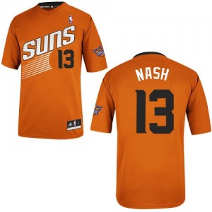 Maillot NBA Phoenix Suns #13 Steve Nash Orange Adidas Authentic Alternate - Homme