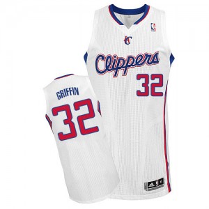 Los Angeles Clippers #32 Adidas Home Blanc Authentic Maillot d'équipe de NBA Promotions - Blake Griffin pour Enfants
