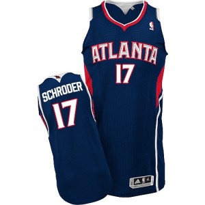 Maillot NBA Authentic Dennis Schroder #17 Atlanta Hawks Road Bleu marin - Homme