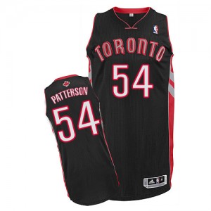 Toronto Raptors #54 Adidas Alternate Noir Authentic Maillot d'équipe de NBA Prix d'usine - Patrick Patterson pour Homme