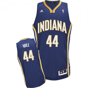 Maillot NBA Indiana Pacers #44 Solomon Hill Bleu marin Adidas Swingman Road - Homme