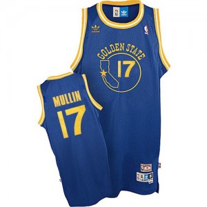 Maillot NBA Golden State Warriors #17 Chris Mullin Bleu royal Adidas Authentic Throwback - Homme