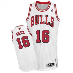 Maillot NBA Authentic Pau Gasol #16 Chicago Bulls Home Blanc - Enfants