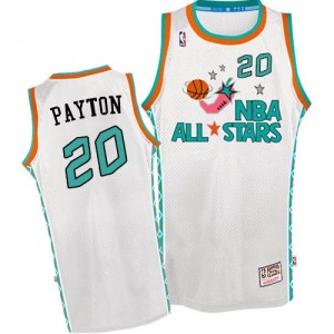 Oklahoma City Thunder #20 Mitchell and Ness Throwback 1996 All Star Blanc Swingman Maillot d'équipe de NBA magasin d'usine - Gary Payton pour Homme