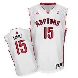Toronto Raptors Vince Carter #15 Home Swingman Maillot d'équipe de NBA - Blanc pour Homme