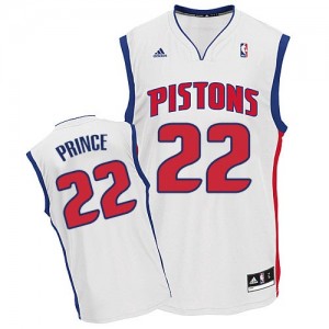 Detroit Pistons Tayshaun Prince #22 Home Swingman Maillot d'équipe de NBA - Blanc pour Homme