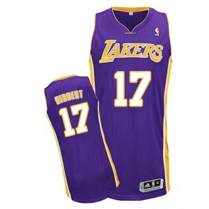 Los Angeles Lakers Roy Hibbert #17 Road Authentic Maillot d'équipe de NBA - Violet pour Homme