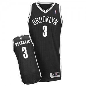 Maillot Authentic Brooklyn Nets NBA Road Noir - #3 Drazen Petrovic - Homme