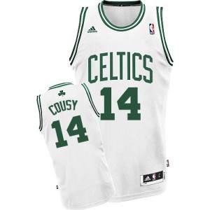 Maillot NBA Boston Celtics #14 Bob Cousy Blanc Adidas Swingman Home - Homme