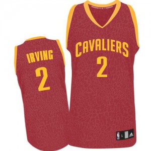 Cleveland Cavaliers Kyrie Irving #2 Crazy Light Authentic Maillot d'équipe de NBA - Rouge pour Homme