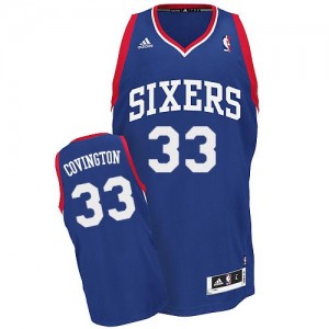 Maillot NBA Philadelphia 76ers #33 Robert Covington Bleu royal Adidas Swingman Alternate - Homme