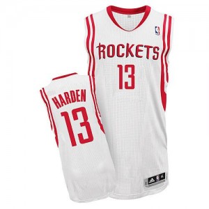 Maillot Adidas Blanc Home Authentic Houston Rockets - James Harden #13 - Homme