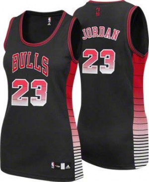 Maillot NBA Authentic Michael Jordan #23 Chicago Bulls Vibe Noir - Femme