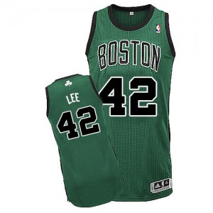 Maillot NBA Vert (No. noir) David Lee #42 Boston Celtics Alternate Authentic Femme Adidas