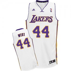 Los Angeles Lakers Jerry West #44 Alternate Swingman Maillot d'équipe de NBA - Blanc pour Homme